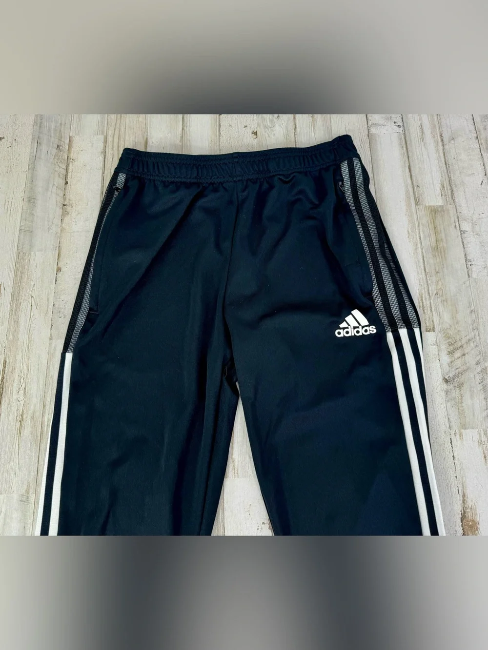 Adidas Climalite Men’s Medium Sweatpants Black White Stripe